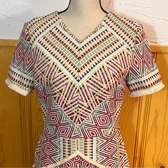 Adelyn Rae Jaylene Woven Jacquard Sheath Dress Sz-M - Picture 3 of 12